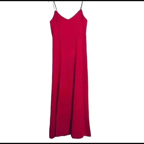 NWT J. Crew Hot Pink Maxi Dress Spaghetti Strap Size 6 - Picture 1 of 12